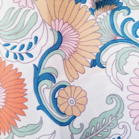 J CREW size 00 women’s tie-waist a line ornate floral lined skirt work wear boho - Picture 3 of 7